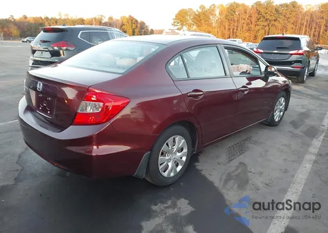 2012 Honda Civic Lx from USA, damaged, VIN 2HGFB2F51CH571470